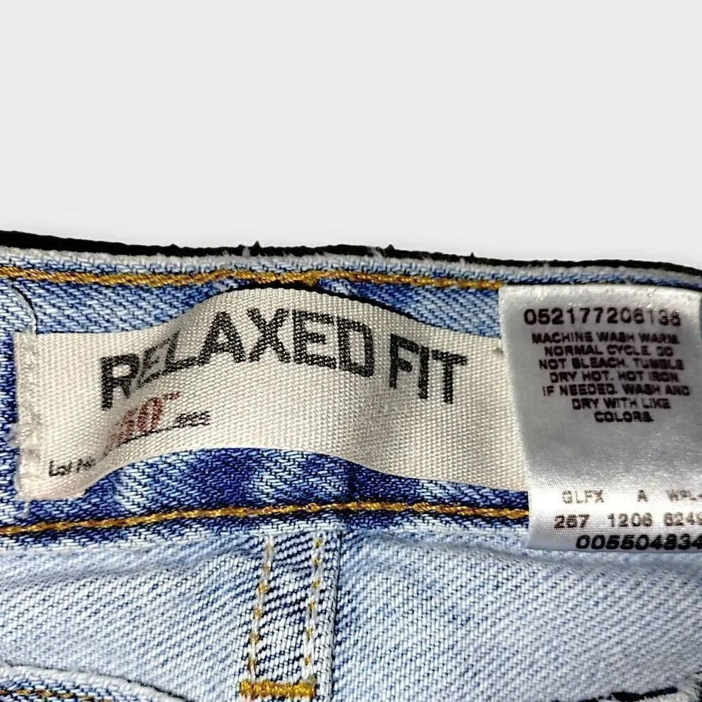 Levis 550 Mens Jeans Sz 34/34  Washed Faded Tapered Leg Relaxed Fit Blue‎ Denim
